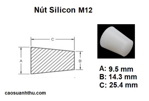 Bản vẽ nút silicon M12