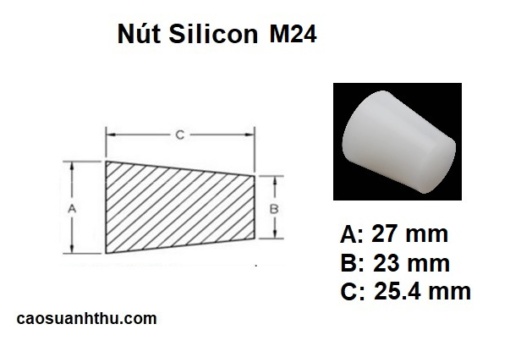 Bản vẽ nút silicon M24