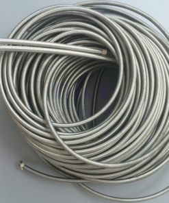 Ống PTFE bọc lưới inox 304 - thép không gỉ chịu áp cao phi 3,5 (1/8" = 0.125 inch)